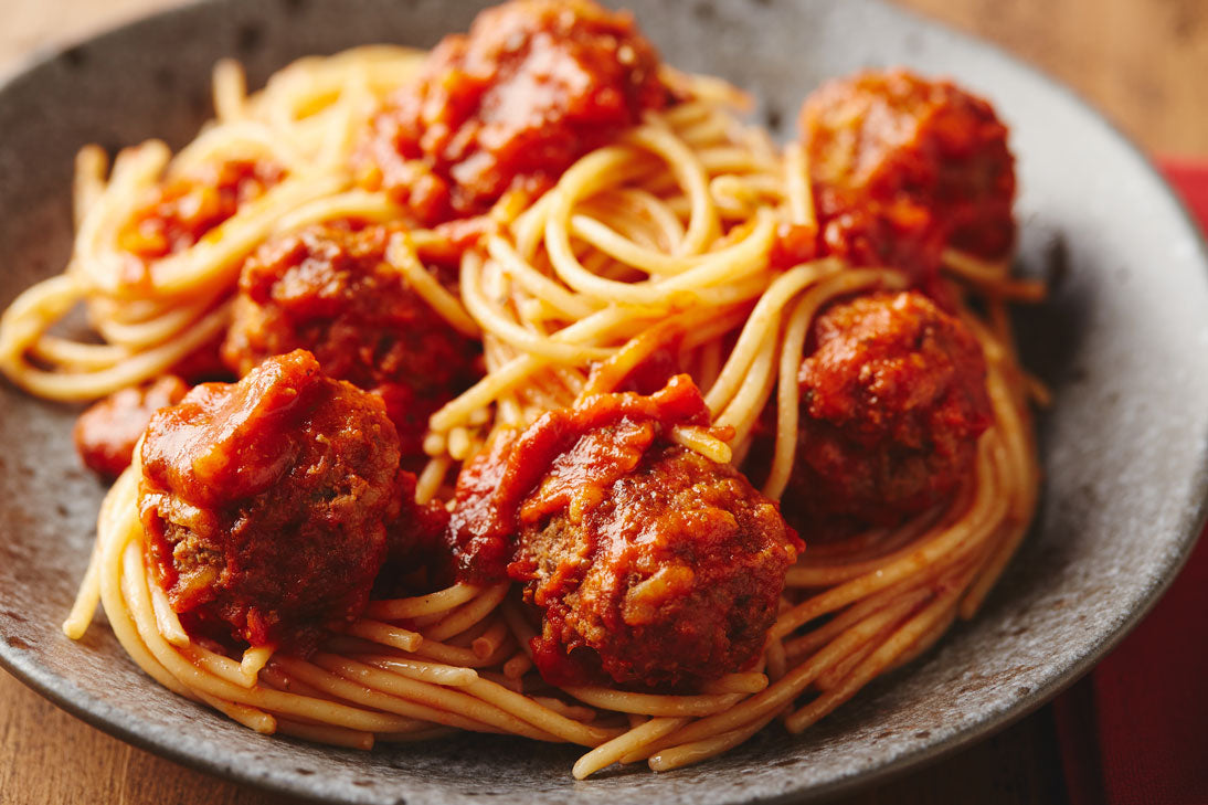 Spaghetti con polpette al sugo